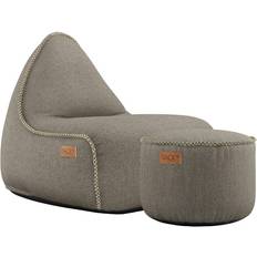 Cobana Lounge Chair Pouf Taupe H70 x L96 x W80 cm