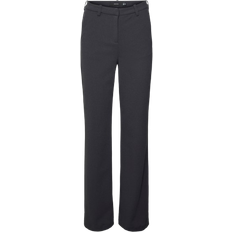 Vero Moda Zamira Mid Waist Trousers - Grey/Obsidian