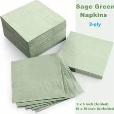 Shein Cocktail Napkins Sage Green 5 Inch