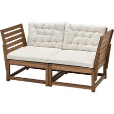 IKEA Modulsoffor Utemöbler IKEA Nämmarö 2-Sits Ljusbrunlaserad Kuddarna Modulsoffa