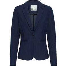 Blå - Denim/Jeansstof Blazere Ichi Blazer IhKate - Mørkeblå