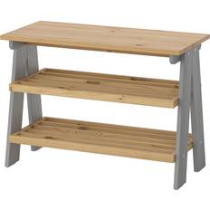 IKEA Kallsö Bänk Med Skoförvaring Grå 80x38x56 cm Förvaringsbänk