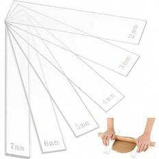 White Modelling Tools Shein 12Pcs Acrylic Polymer Clay Depth Guide Set