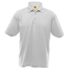 50/50 Men's Heavyweight Plain Pique Polo Shirt - White