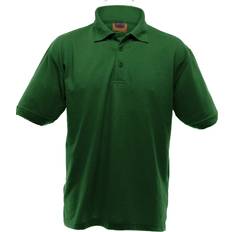 UCC 50/50 Men's Heavyweight Plain Pique Polo Shirt - Bottle Green