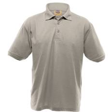 UCC 50/50 Men's Heavyweight Plain Pique Polo Shirt - Heather Grey