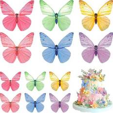Set Cake Decorations Shein 72pcs Edible 3D Butterfly Toppers Cake Decoration