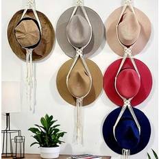 Hat Shelves on sale Shein Macrame Boho Hangers With Tassel Hat Shelf