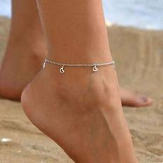 Anklets on sale Shein Delicate Heart-Shaped Tassel Pendant Anklet - Girls