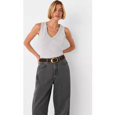 Ellis V-Neck Jersey Vest Top - Grey