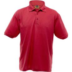 UCC 50/50 Men's Heavyweight Plain Pique Polo Shirt - Red