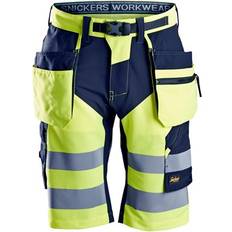 Snickers Workwear 6933 High-Vis Shorts+ Holster Pockets Class 1 - Yellow/Navy