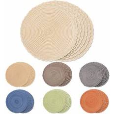 Shein 15 Inch Round Woven Braided Placemat Place Mat Multicolour