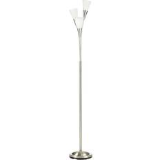 Homcom Modern Brushed Nickel/White Floor Lamp 166cm