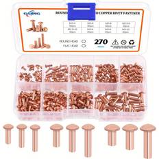 Blindnitar Temu 270pcs Flat Head Or Round Rivets Set M2x4 6 8 M2.5x5 8 10 M3x4 6 10