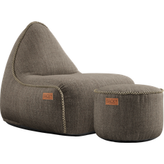 Brun Sækkestol SACKit Cobana Lounge Chair Pouf Brown H70 x L96 x W80 cm Sækkestol