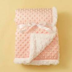 Pink Baby Blankets Shein Double Layer Infant Fleece Blanket