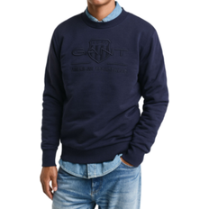 Gant Men's Tonal Archive Shield Crew Neck Sweatshirt - Evening Blue