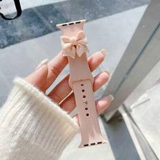 Apple Watch Series 10 Wearables Shein Apple Watch Band Silicone Bowknot Sport Band