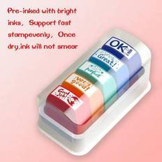 Stamps & Stamp Supplies Shein 5pcs Self-Inking Rubber Stamp Set