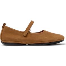 Velcrobånd Lave sko Camper Right Nina Leather Flat Shoes - Brown
