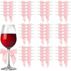 Pink Table Decorations Shein Pink Twist Tie Bows Pre-Tie Ribbon