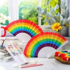 Shein 4pcs Handheld Pride Festival Folding Fan