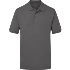 50/50 Men's Heavyweight Plain Pique Polo Shirt - Charcoal