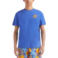 Bomull T-shirt Med Broderad Sköldpadda - Herr
