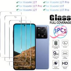 Xiaomi Redmi Note 12 Pro Skärmskydd Temu 3-Pack Tempered Glass Screen Protector Xiaomi 11t