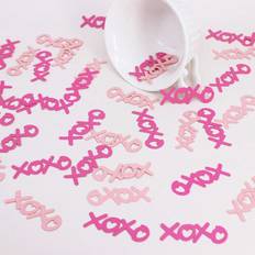 Garlands & Confetti Shein 50pcs Fuchsia Pink XOXO Table Scatter Confetti