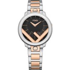 Womens Two Tone Black Opalin Dial Bracelet Watch