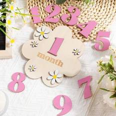 Milestone Cards Shein Baby Monthly Milestone Wooden Discs