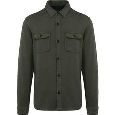 Organic - Unisex Jackets Native Spirit Unisex Adult Faded Brushed Fleece Overshirt - Khaki