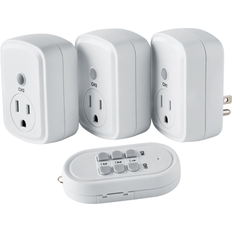 Remote Control Outlets Hyper Tough Indoor 3 Pack 1-Outlet Wireless Remote Control