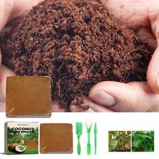 Pots, Plants & Cultivation Shein Coconut Fiber Nutrient Substrate Brick Set