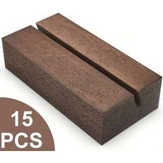 Brown Table Decorations Shein 15PCS Place Card Holders Wood Display Stands
