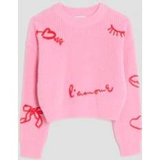 Knitted Sweaters River Island Girls Pink Graffiti Jumper
