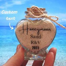 Shein 1 piece personalized honeymoon sand glass heart bottle Decorative Item