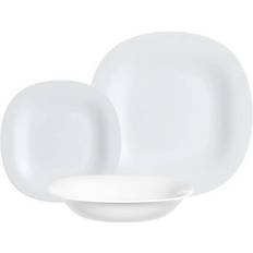 Luminarc Dinner Sets Luminarc Dinnerware Square Glass White Dinner Set