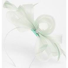 Headbands Quiz Diamante Bow Headband Fascinator - Pale Green