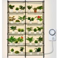 VEVOR Plantestativ Grow Light 6 Etagers 200W Planteopsats