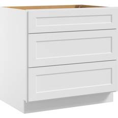 Kitchen Units LOVMOR Shaker Base Ready To Assemble Plywood Cabinet - White