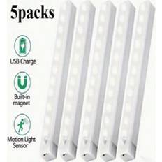 Shein 5pcs Wireless Motion Sensor LED Night Light Wardrobe Lighting