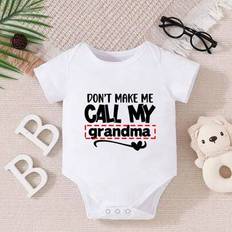 Boys Bodysuits Children's Clothing Shein Customized Name Short Sleeve Bodysuit - Machine Wash