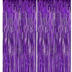 Doorway Party Curtains Shein Purple Tassel Rain Silk Curtain Backdrop