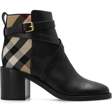 Burberry Check And Leather - Black/Archive Beige