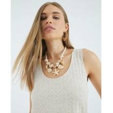 XL Tank Tops River Island Womens Cream Sleeveless Ribbed Tunic Top