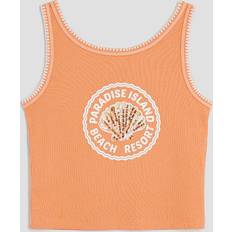Orange Tank Tops Children's Clothing River Island Older Girls Shell Tank Top - Orange