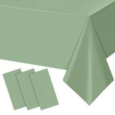 Green Table Cloths Shein Sage Green Plastic Tablecloths 1 3 6pcs